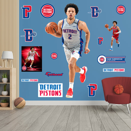 Detroit Pistons: Cade Cunningham         - Officially Licensed NBA Removable     Adhesive Decal
