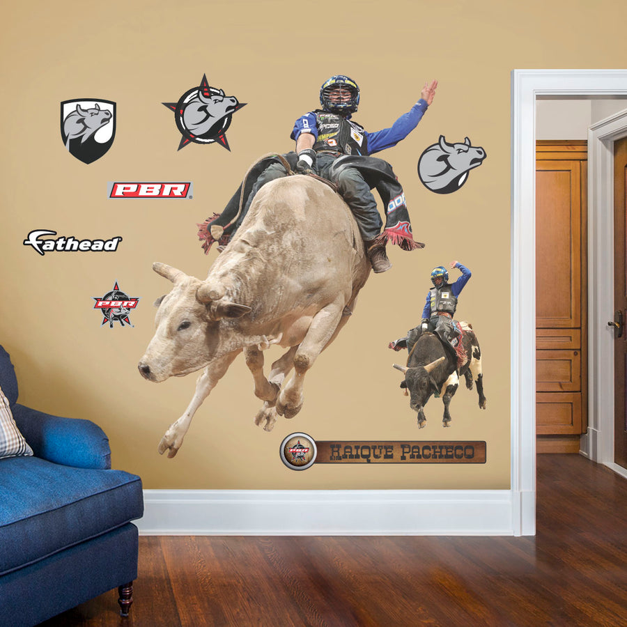 PBR: Kaique Pacheco-High Brow Cat RealBig        - Officially Licensed Pro Bull Riding Removable     Adhesive Decal