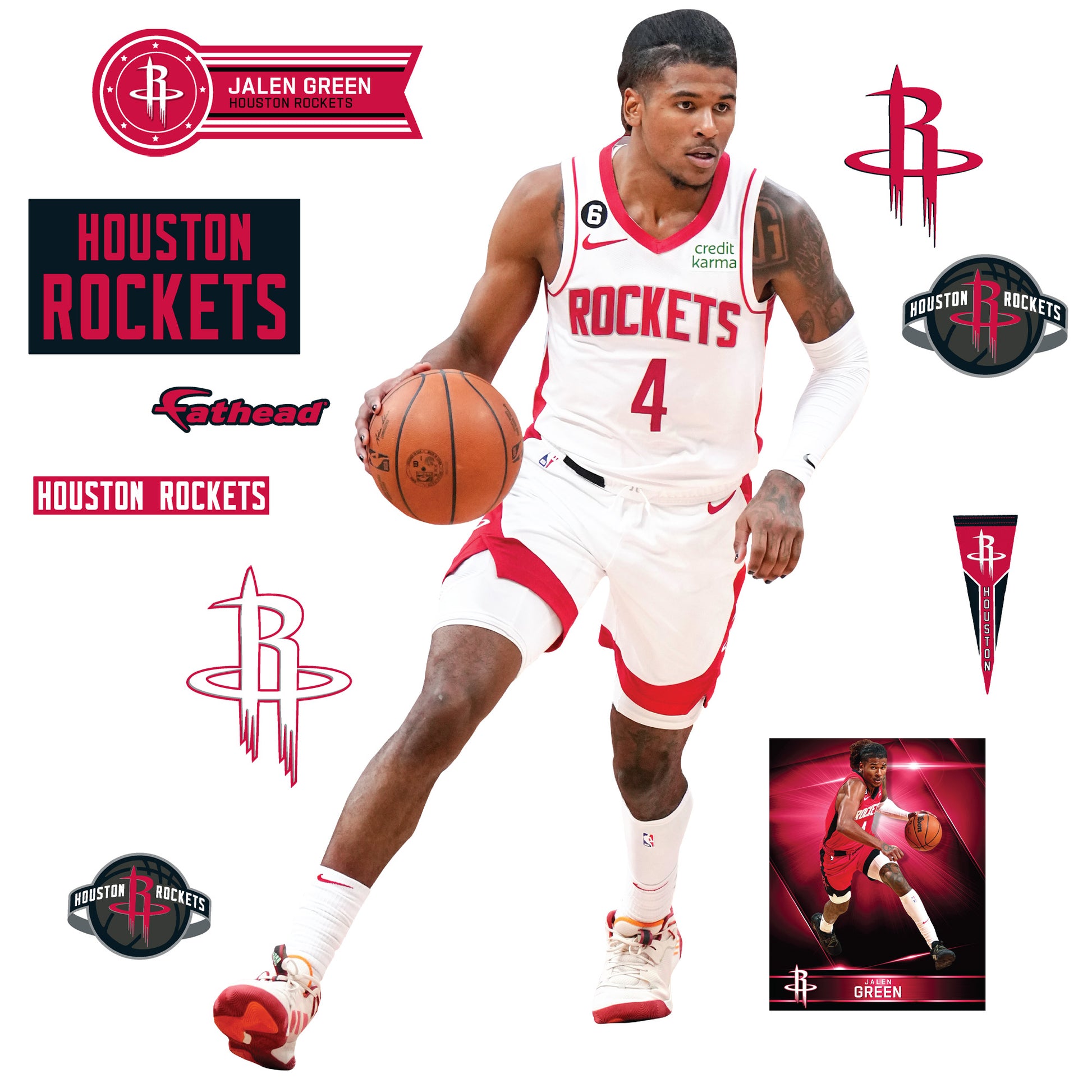 Houston Rockets: Jalen Green 2022 - Officially Licensed NBA Removable –  Fathead
