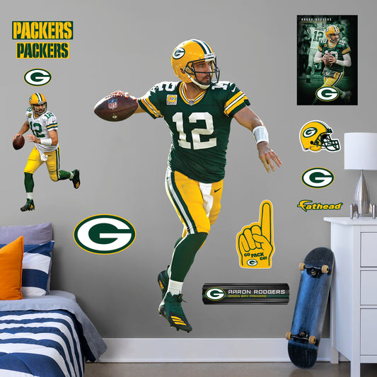 Aaron Rodgers   - Officially Licensed NFL Removable Wall Decal
