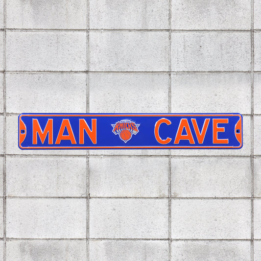New York Knicks: Man Cave - Officially Licensed NBA Metal Street Sign
