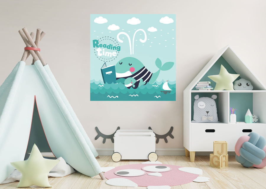 Nursery:  Reading Time Mural        -   Removable Wall   Adhesive Decal