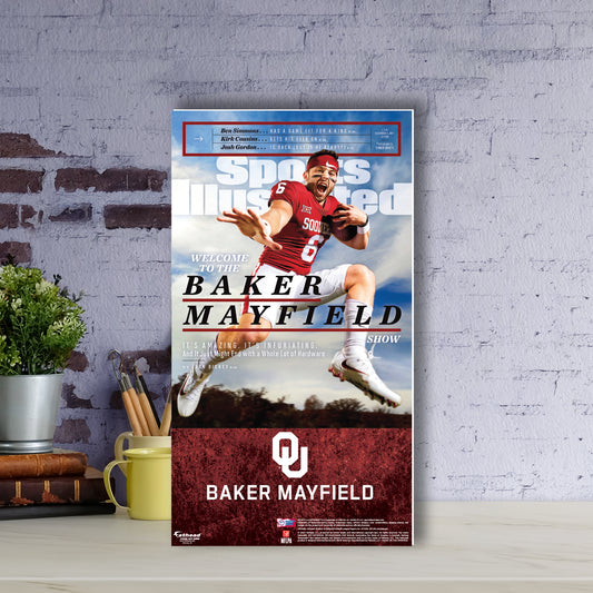 Oklahoma Sooners: Baker Mayfield December 2017 Sports Illustrated Cover  Mini   Cardstock Cutout  - Officially Licensed NCAA    Stand Out