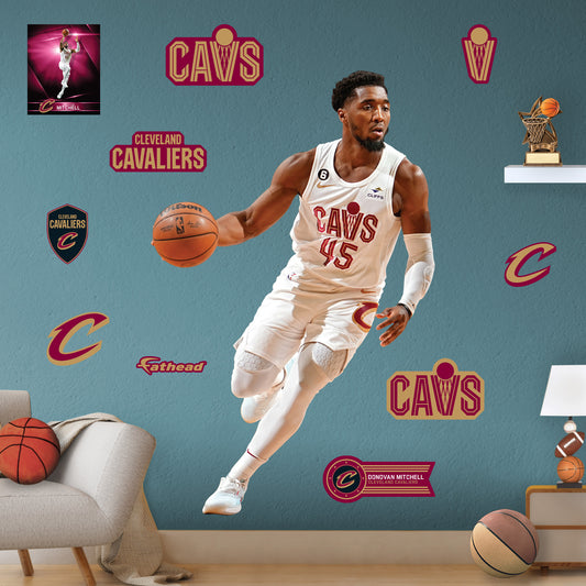 Cleveland Cavaliers: Donovan Mitchell 2022        - Officially Licensed NBA Removable     Adhesive Decal