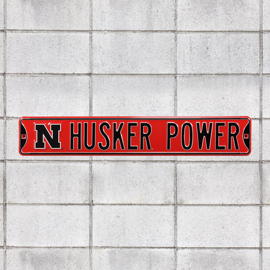 Nebraska Cornhuskers: Husker Power - Officially Licensed Metal Street Sign
