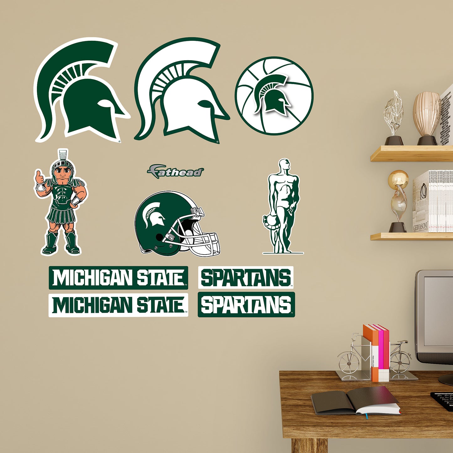 Michigan State Spartans: Logo Assortment - Officially Licensed Removable Wall Decals