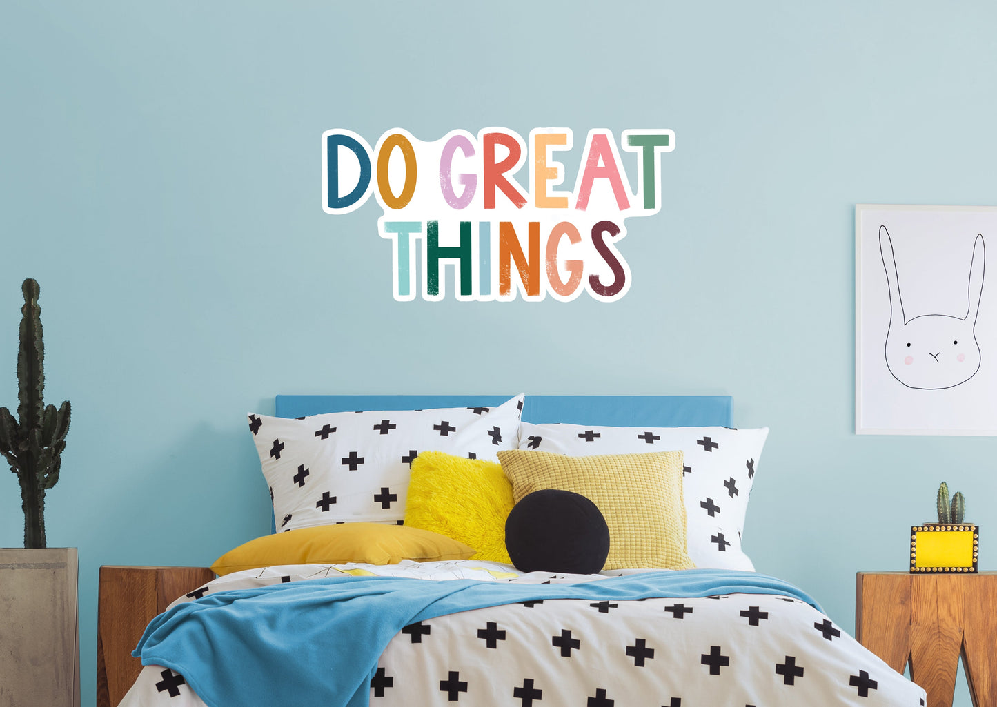 Do Great Things Multicolor        - Officially Licensed Big Moods Removable     Adhesive Decal