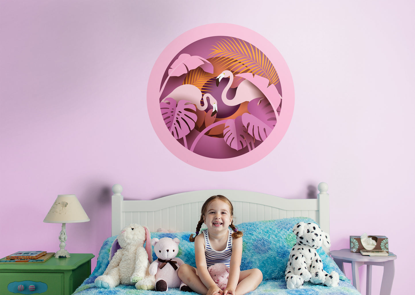 Jungle: Jungle Flamingo Icon        -   Removable     Adhesive Decal