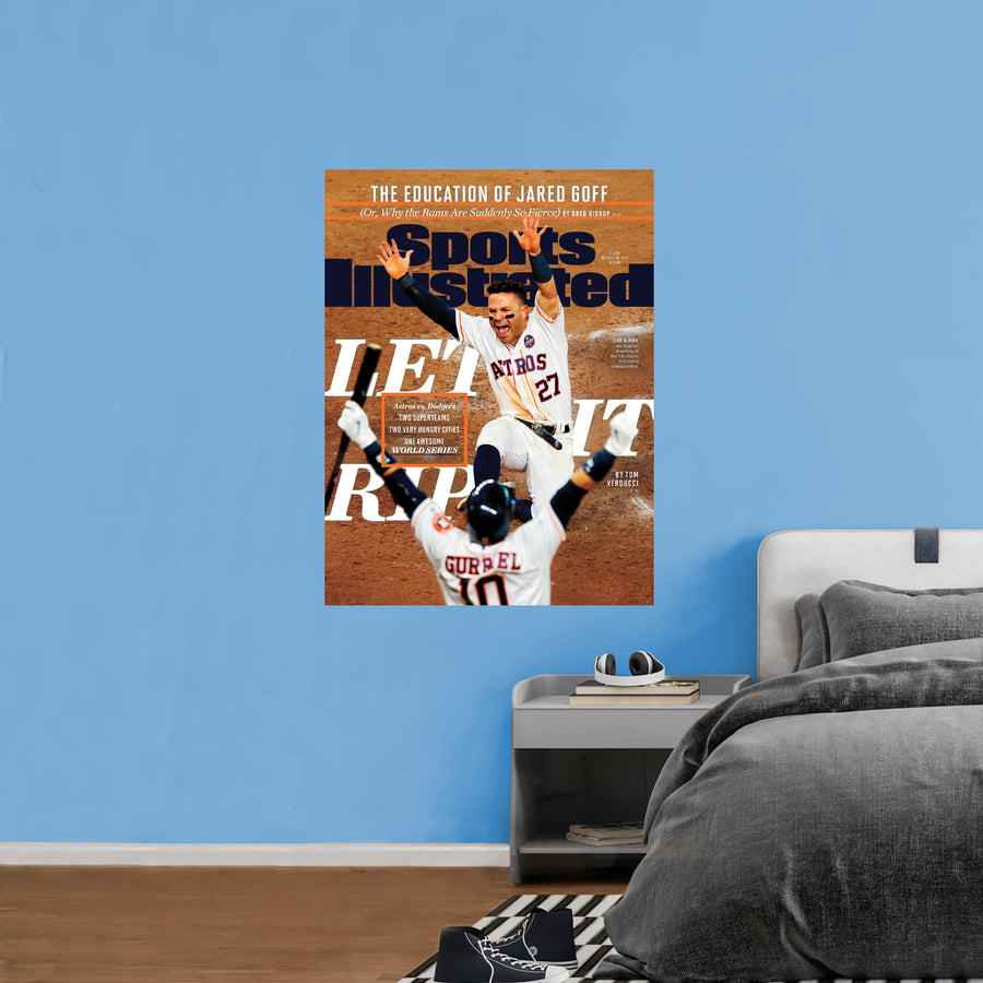 José Altuve and Yuli Gurriel - October 2017 Sports Illustrated Cover - Peel & Stick Poster - Official MLB - Houston Astros - Reusable Vinyl Wall Decal