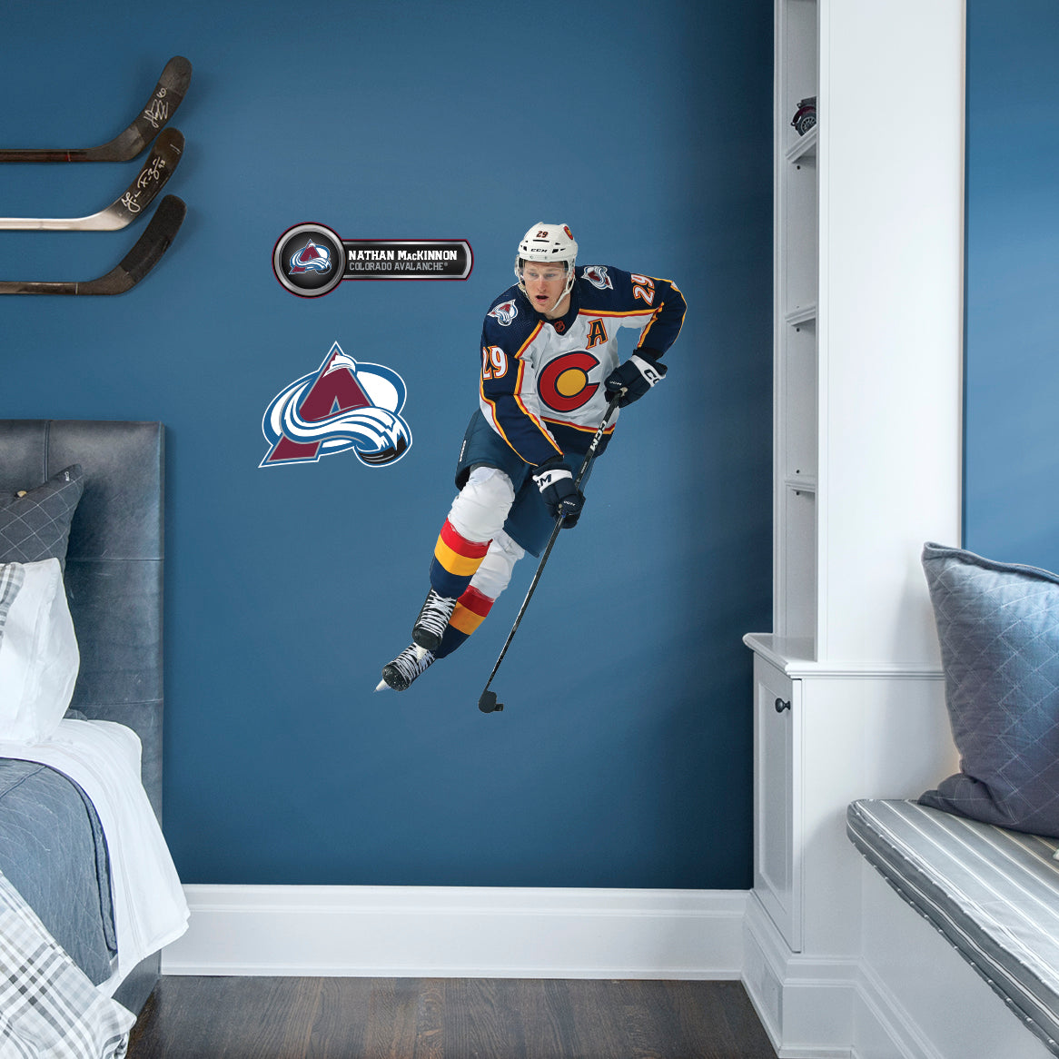 Colorado Avalanche: Nathan MacKinnon - Officially Licensed NHL Removable Adhesive Decal