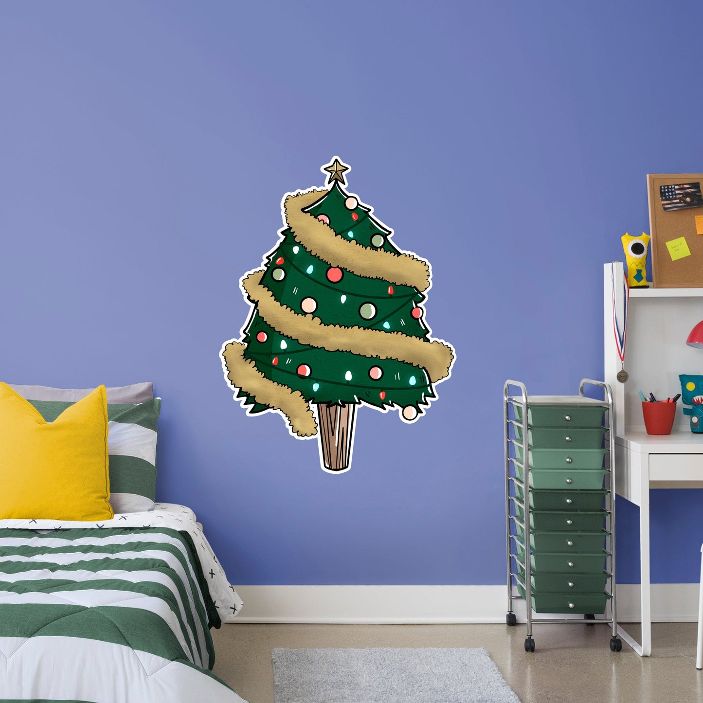Christmas Tree with Lights        - Officially Licensed Big Moods Removable     Adhesive Decal
