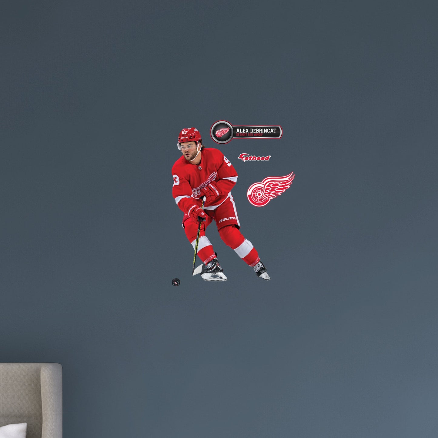 Detroit Red Wings: Alex DeBrincat         - Officially Licensed NHL Removable     Adhesive Decal
