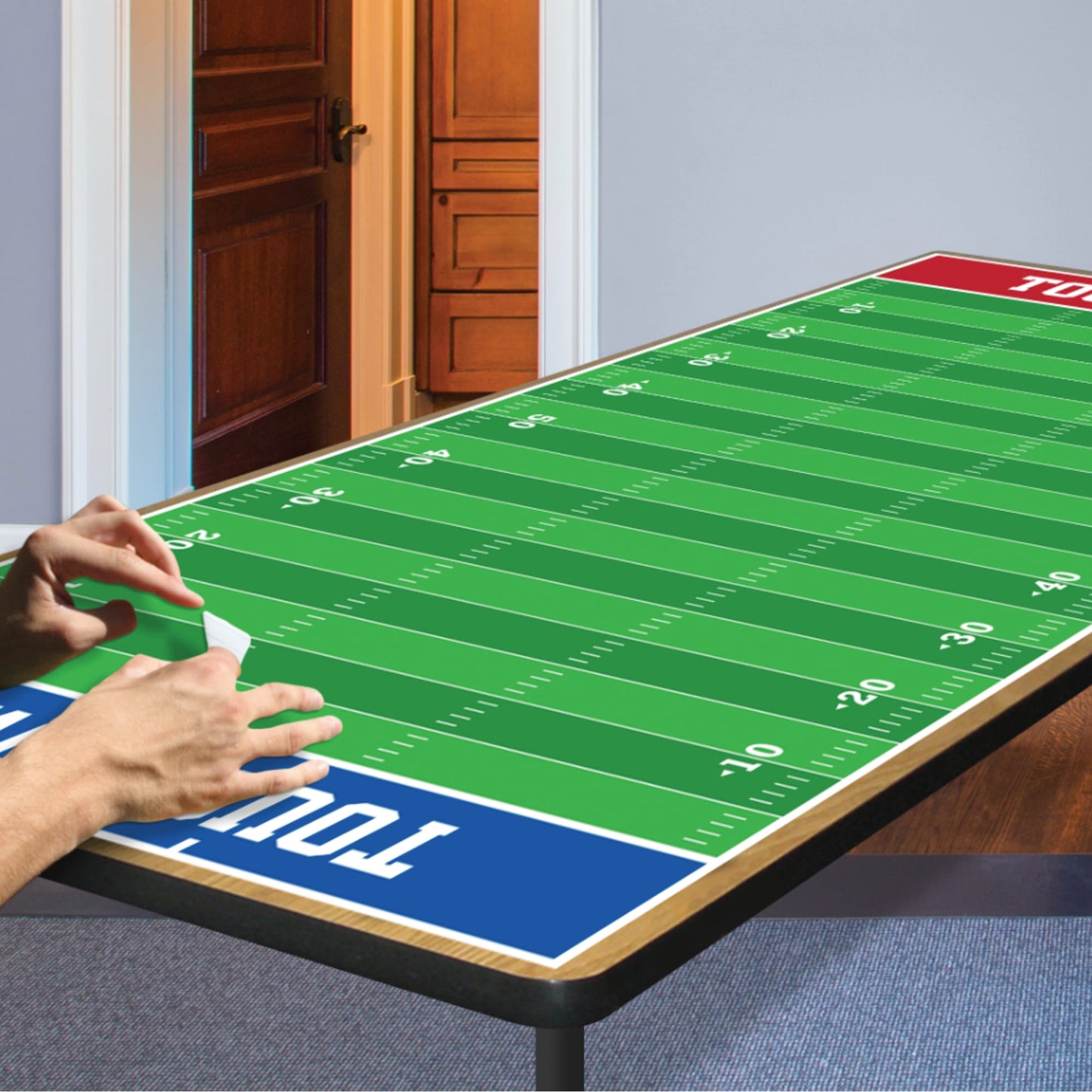 Tabletop Paper Football Field - Removable Dry Erase Vinyl Decal