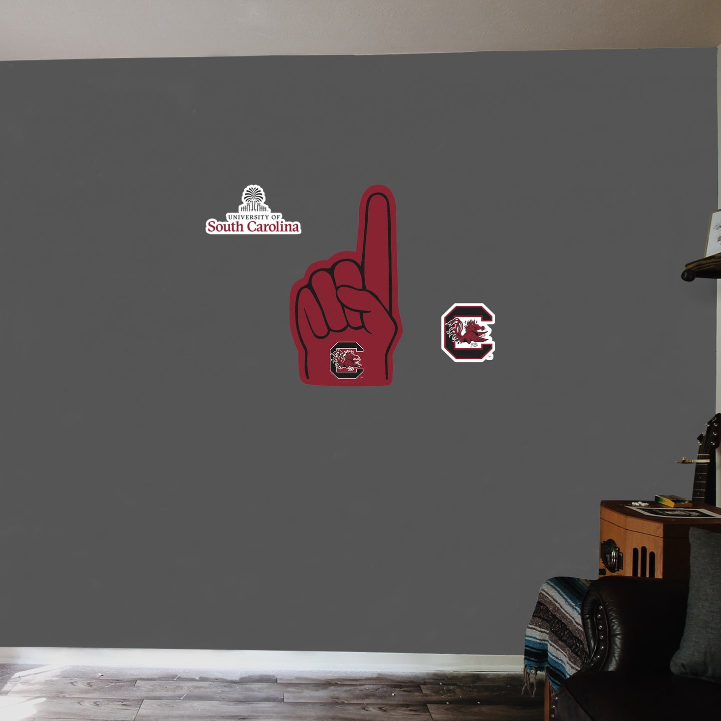 South Carolina Gamecocks:    Foam Finger        - Officially Licensed NCAA Removable     Adhesive Decal