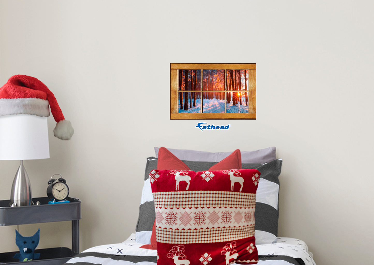 Christmas:  Winter in the Wood Instant Windows        -   Removable     Adhesive Decal