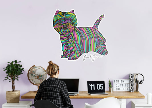 Dream Big Art:  Doggy Icon        - Officially Licensed Juan de Lascurain Removable     Adhesive Decal