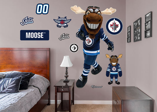 Winnipeg Jets: Moose  Mascot        - Officially Licensed NHL Removable Wall   Adhesive Decal