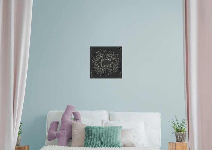 Moon Phases:  Moonlight Murals Split Moon        -   Removable Wall   Adhesive Decal