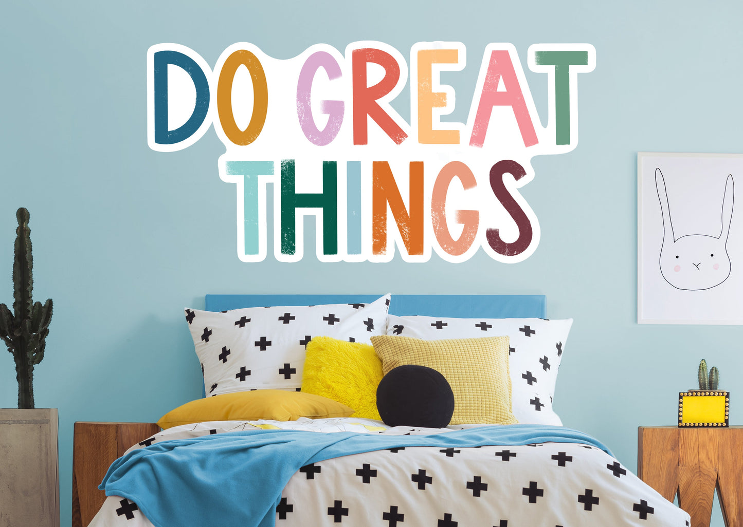 Do Great Things Multicolor        - Officially Licensed Big Moods Removable     Adhesive Decal