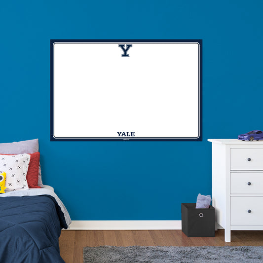 Yale Bulldogs:  2022 Dry Erase Whiteboard        - Officially Licensed NCAA Removable     Adhesive Decal
