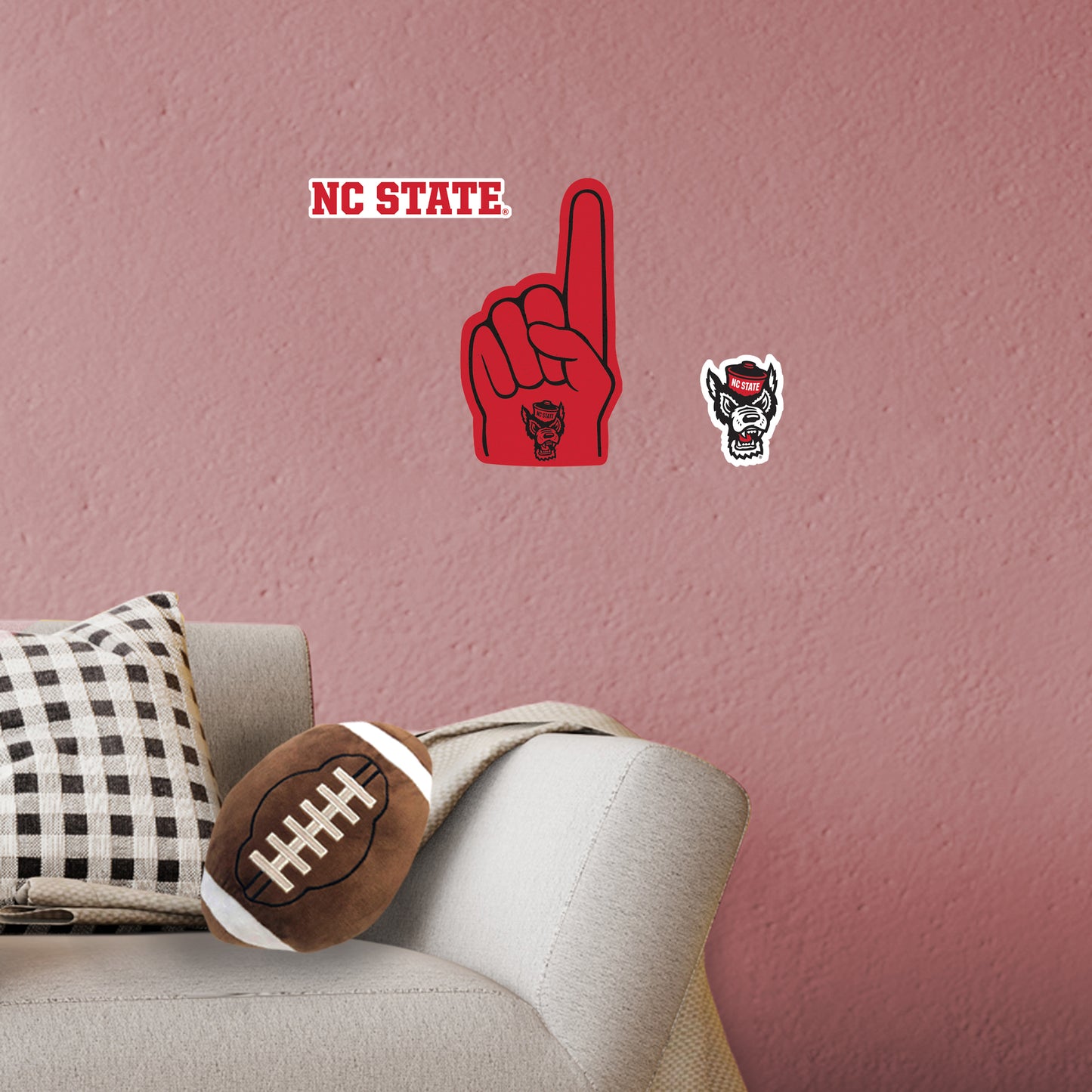 North Carolina State Wolfpack:  2021  Foam Finger        - Officially Licensed NCAA Removable     Adhesive Decal
