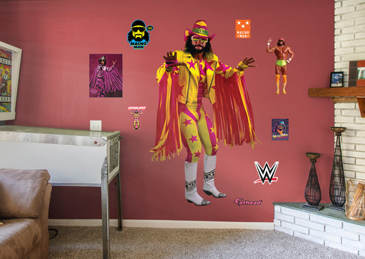 Macho Man Randy Savage         - Officially Licensed WWE Removable Wall   Adhesive Decal
