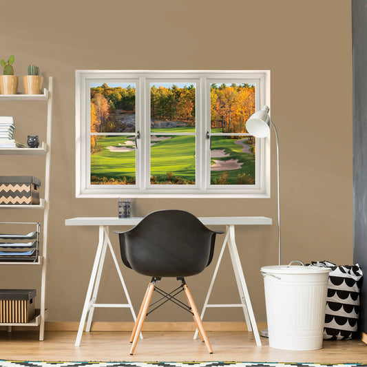 Instant Window: Fall Golf Tee Box - Removable Wall Graphic