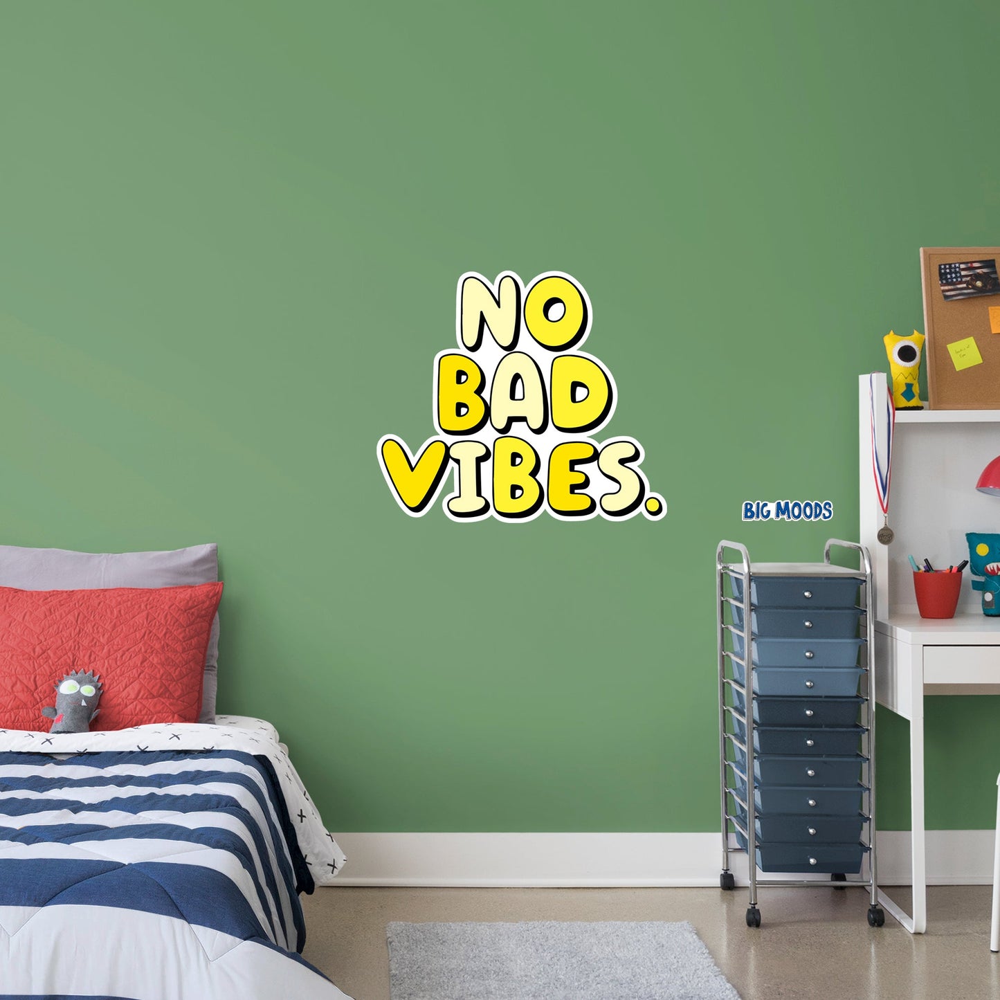 No Bad Vibes (Yellow)        - Officially Licensed Big Moods Removable     Adhesive Decal