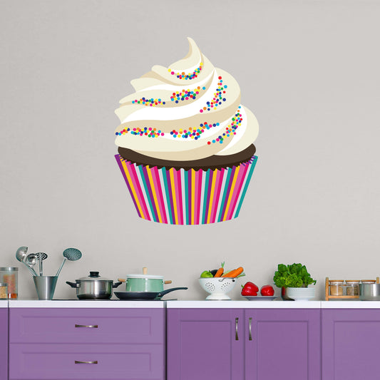 Giant Cupcake + 2 Decals (34"W x 45"H)