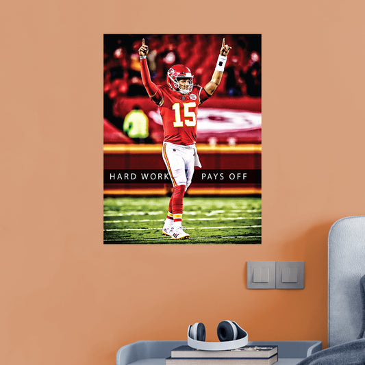 Kansas City Chiefs: Patrick Mahomes II 2022 Motivational Poster        - Officially Licensed NFL Removable     Adhesive Decal