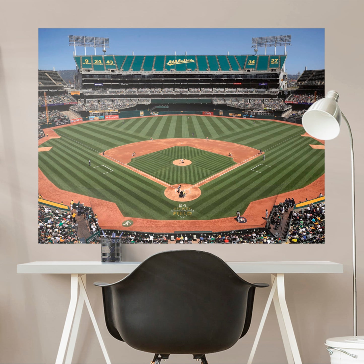 Oakland Athletics:  Behind Home Plate Mural        - Officially Licensed MLB Removable Wall   Adhesive Decal