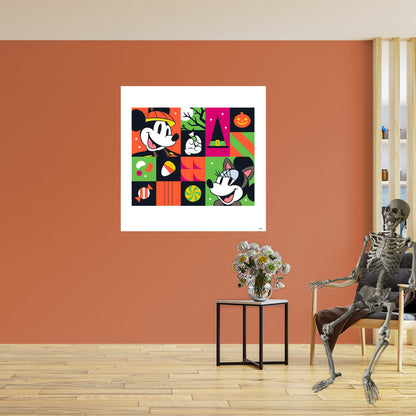 Mickey and Friends: Halloween Candy Icons Poster        - Officially Licensed Disney Removable     Adhesive Decal