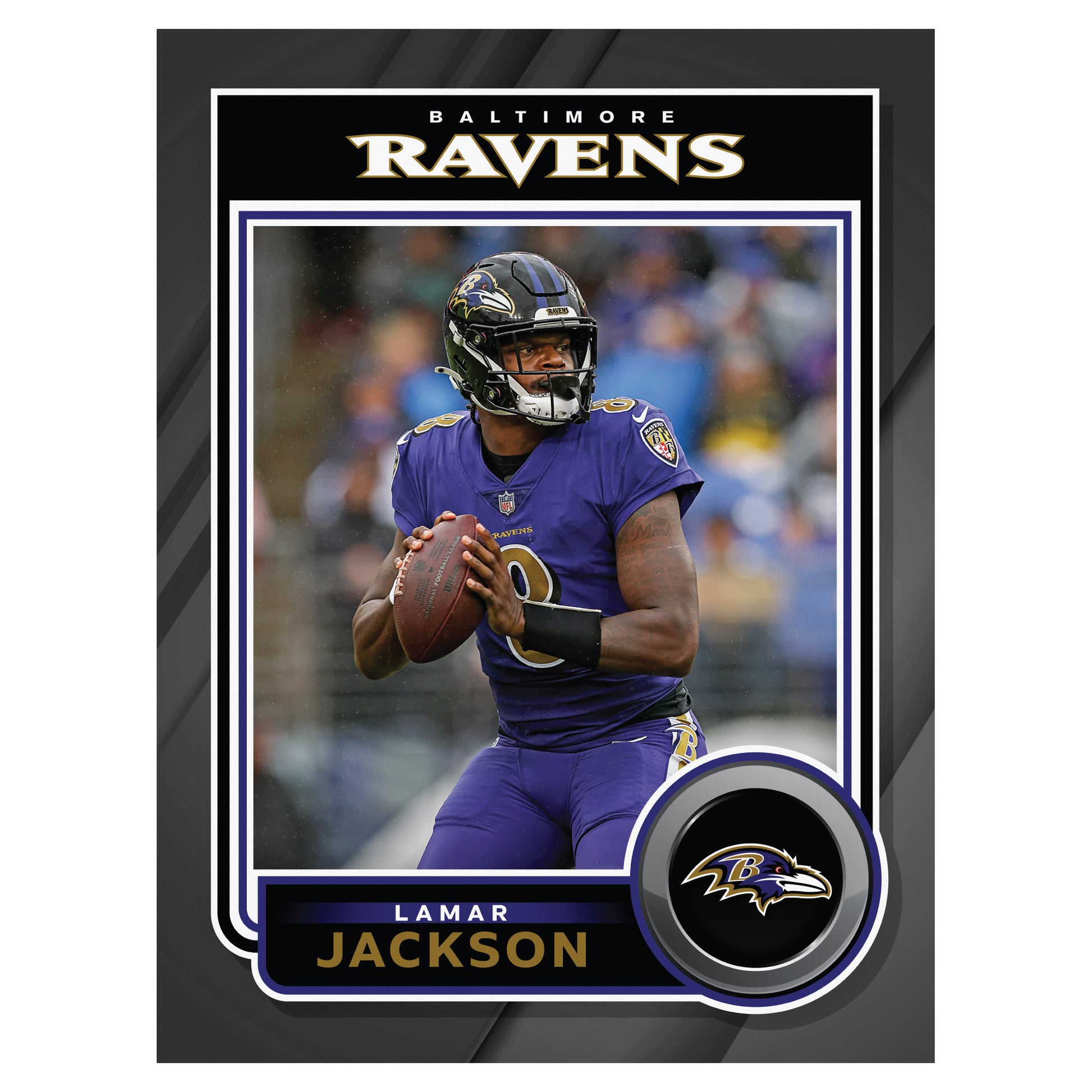 NFL Baltimore Ravens RFLCTV (Lamar Jackson) Men's Fashion Football Jersey.