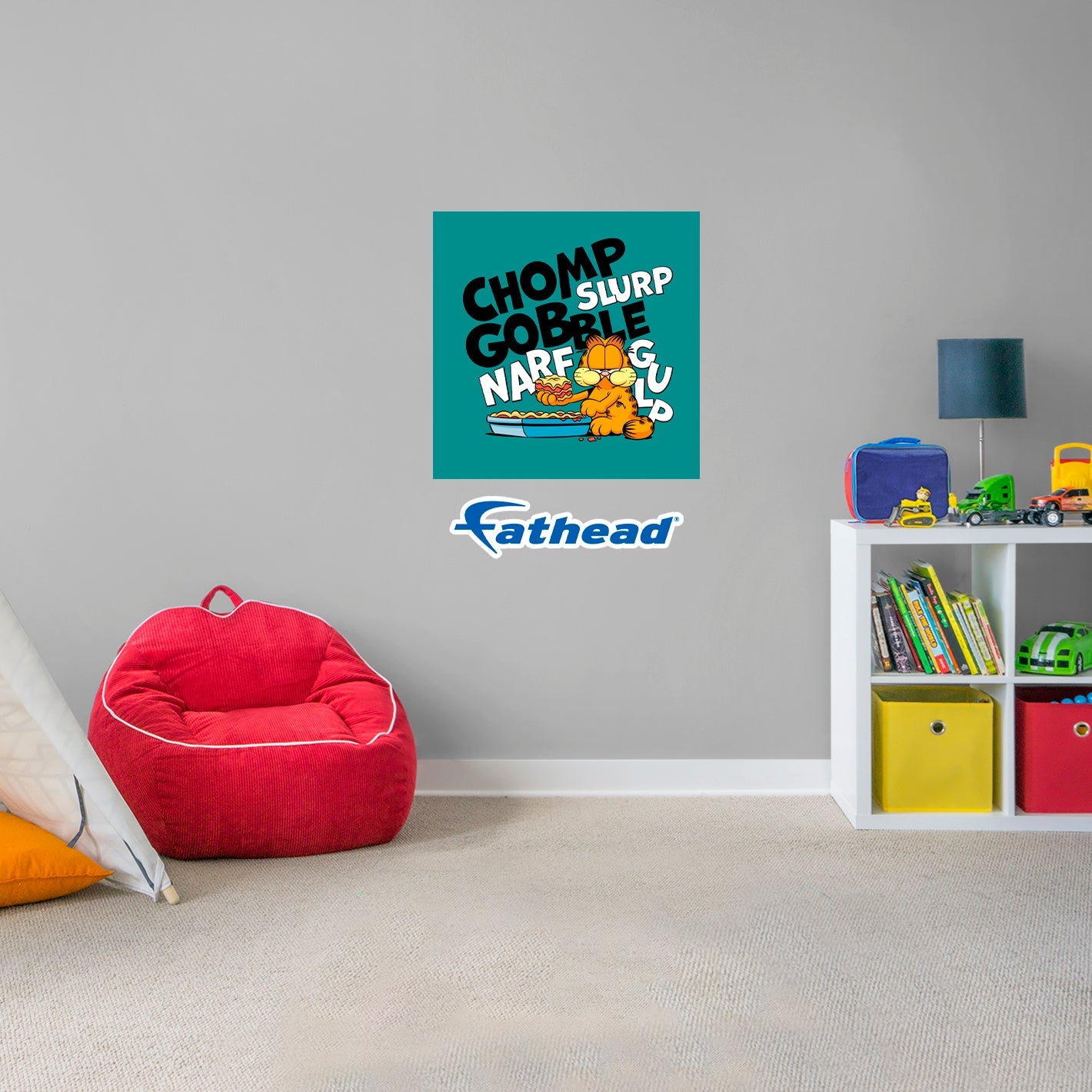 Garfield: Eating Poster - Officially Licensed Nickelodeon Removable Adhesive Decal