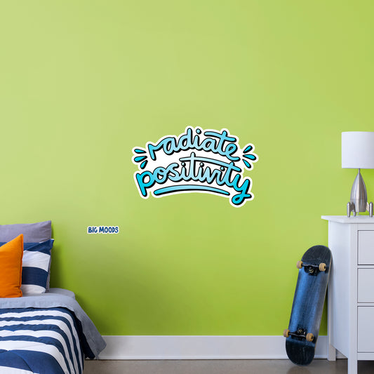 Radiate Positivity (Blue)        - Officially Licensed Big Moods Removable     Adhesive Decal