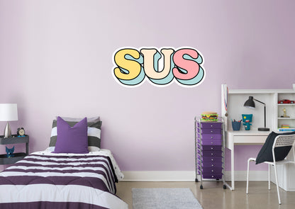 Sus        - Officially Licensed Big Moods Removable     Adhesive Decal