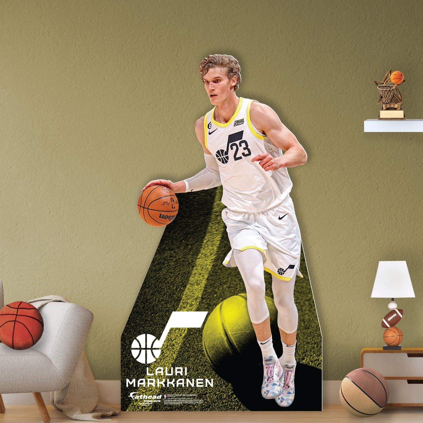 Utah Jazz: Lauri Markkanen Life-Size Foam Core Cutout - Officially Licensed NBA Stand Out