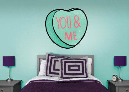 You and Me Heart        - Officially Licensed Big Moods Removable     Adhesive Decal