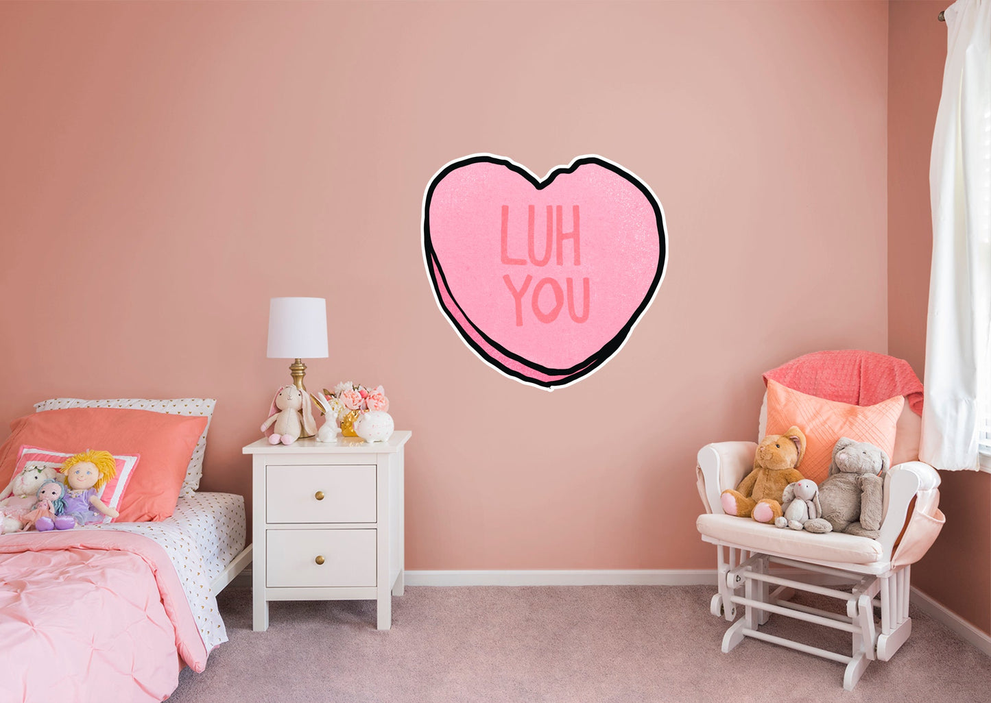 Luh You Heart        - Officially Licensed Big Moods Removable     Adhesive Decal