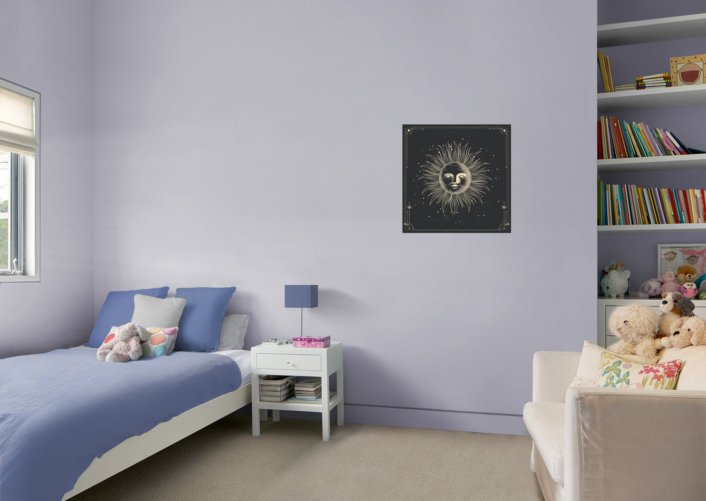 Moon Phases:  Moonlight Murals Sunshine        -   Removable Wall   Adhesive Decal