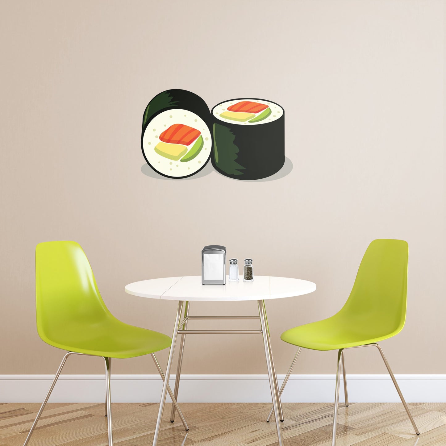 Large Sushi Roll + 2 Decals (15"W x 9"H)