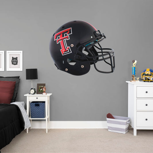 Texas Tech U: Texas Tech Red Raiders Helmet        - Officially Licensed NCAA Removable     Adhesive Decal