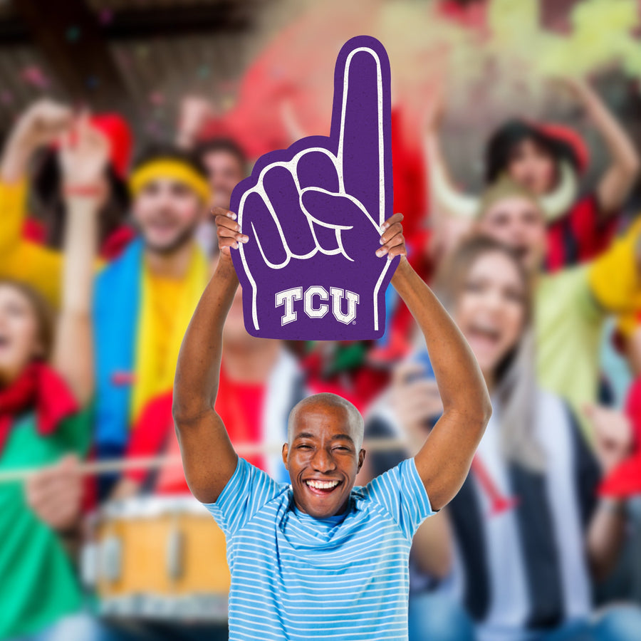 Foam Finger - Big Head - Official NCAA - TCU Horned Frogs - Foam Core Cutout