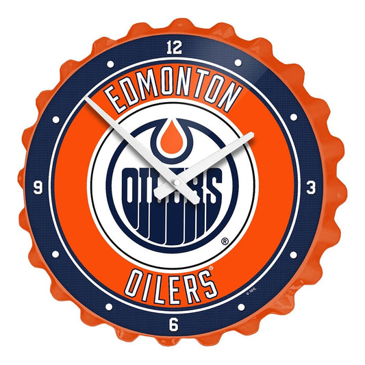 Edmonton Oilers: Bottle Cap Wall Clock - The Fan-Brand