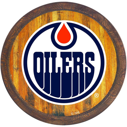 Edmonton Oilers: "Faux" Barrel Top Sign - The Fan-Brand