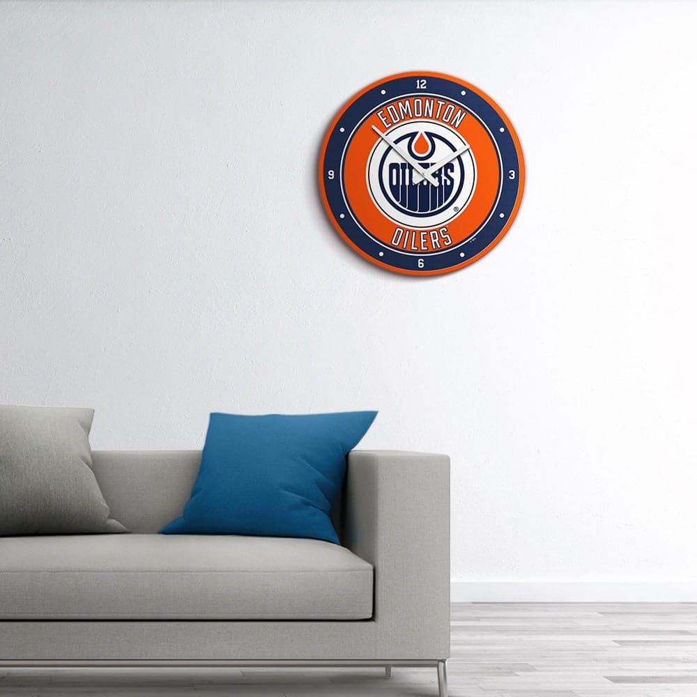 Edmonton Oilers: Modern Disc Wall Clock - The Fan-Brand