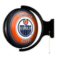 Edmonton Oilers: Original Round Rotating Lighted Wall Sign - The Fan-Brand