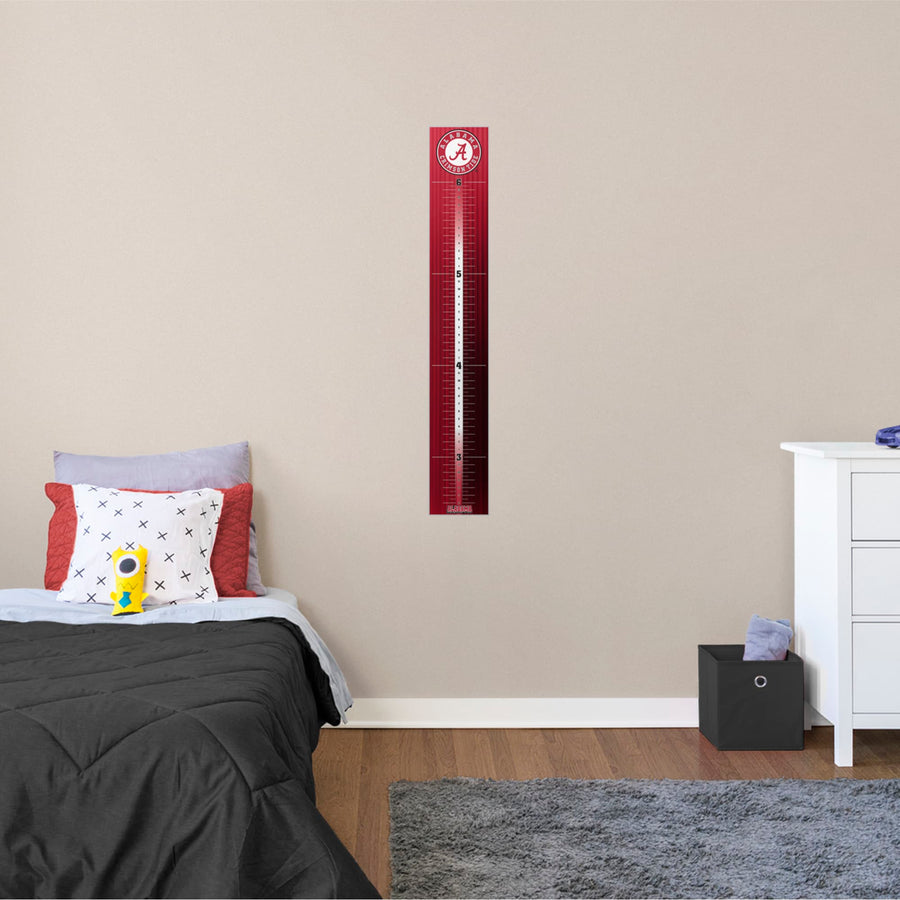Alabama Crimson Tide Logo - Growth Chart - Official NCAA - Alabama Crimson Tide - Reusable Vinyl Wall Decal