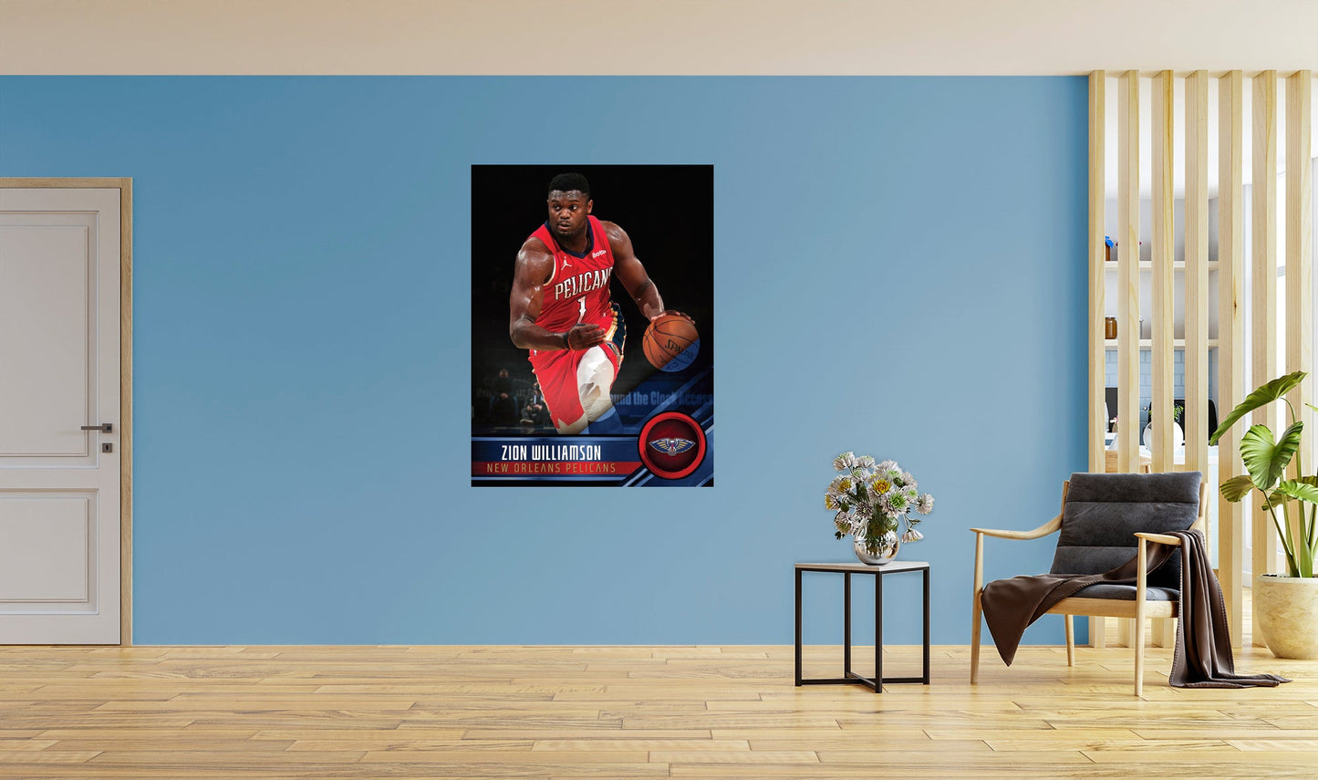 New Orleans Pelicans: Zion Williamson Poster - Officially Licensed NBA Removable Adhesive Decal