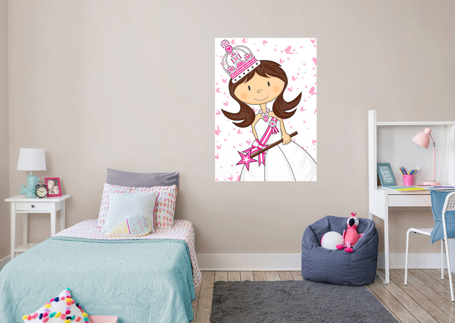 Nursery Princess:  White Dress Part 2 Mural        -   Removable Wall   Adhesive Decal